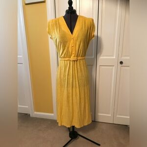 Vintage Vicky Vaughn Juniors bright yellow dress